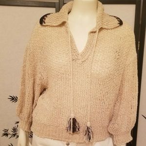 Limited Zara Studio Sweater With Topstitching